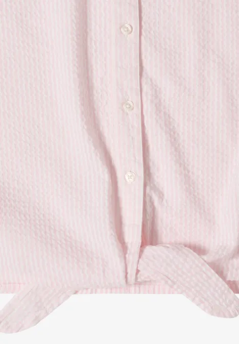 Bluse in Seersucker Qualität light blush rose