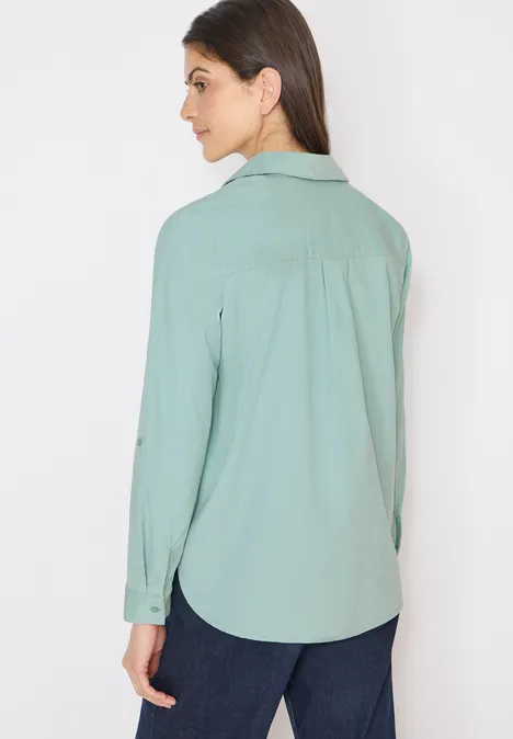 Blouse met omslag mint sea green