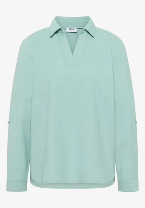 Blouse met omslag mint sea green