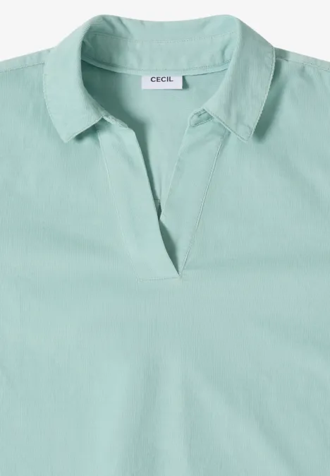 Blouse met omslag mint sea green