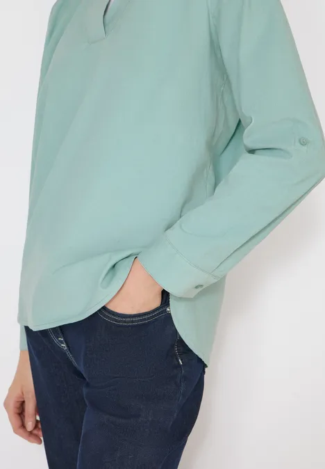 Blouse met omslag mint sea green
