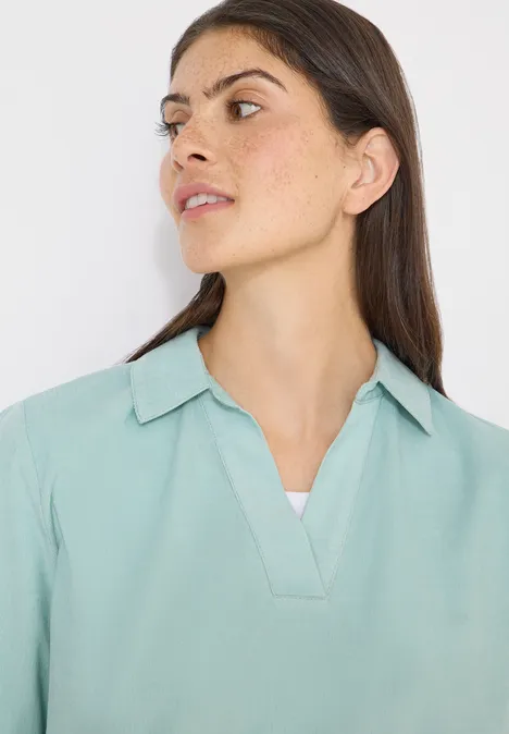 Blouse met omslag mint sea green