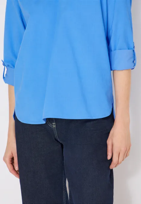 Blouse met omslag fountain blue