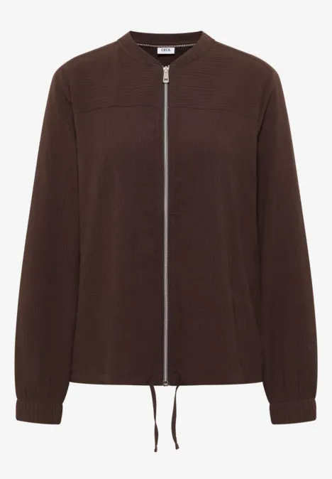 Blouson in Seersucker Qualität macchiato brown