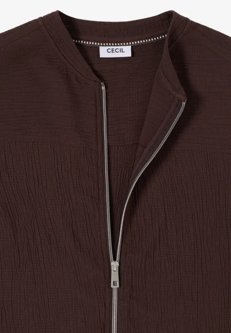 Blouson in Seersucker Qualität macchiato brown