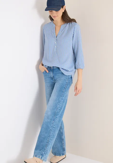 3/4-Arm Bluse mit Streifenmuster blouse blue 3/4-Arm Bluse mit Streifenmuster blouse blue