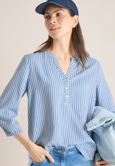 3/4-Arm Bluse mit Streifenmuster blouse blue 3/4-Arm Bluse mit Streifenmuster blouse blue