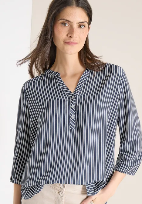 3/4-Arm Bluse mit Streifenmuster universal blue