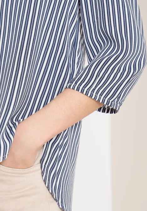 3/4-Arm Bluse mit Streifenmuster universal blue