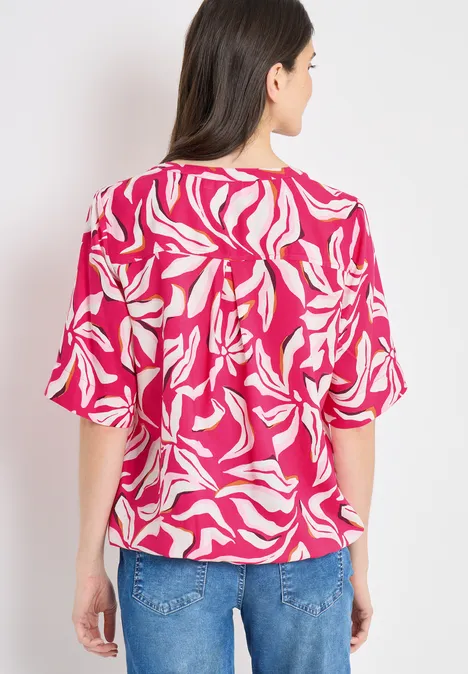 Blouse met patroon beetroot pink