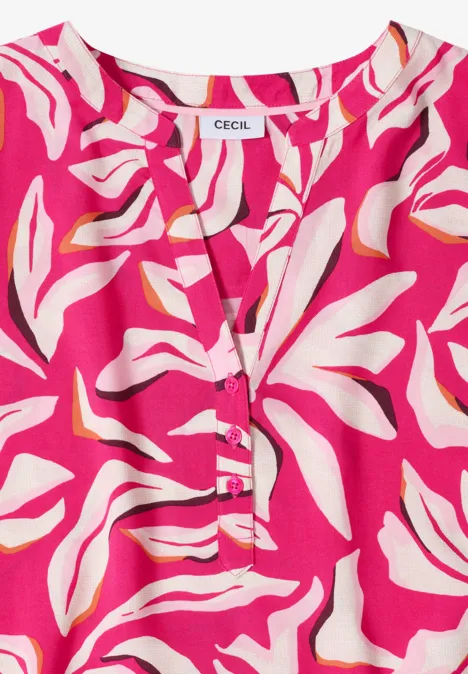 Blouse met patroon beetroot pink