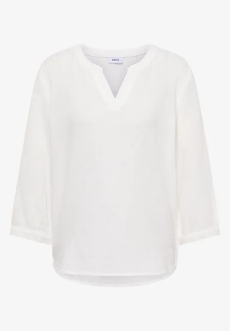 3/4-Arm Bluse in Musselin-Qualität vanilla white 3/4-Arm Bluse in Musselin-Qualität vanilla white