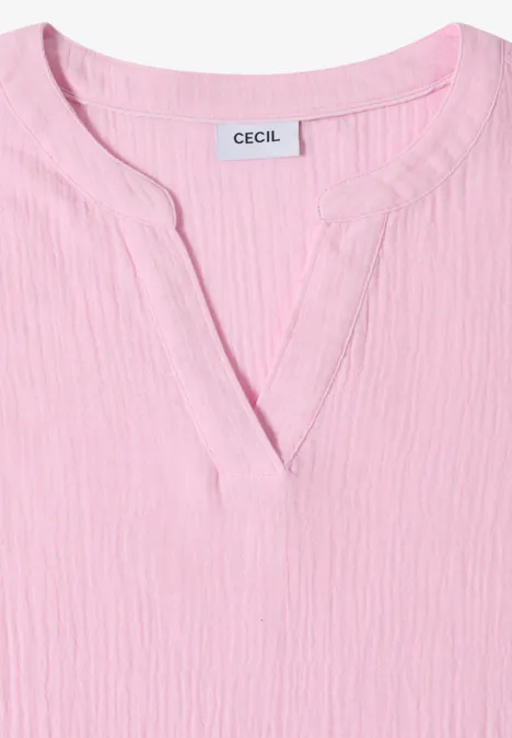 3/4-Arm Bluse in Musselin-Qualität light blush rose