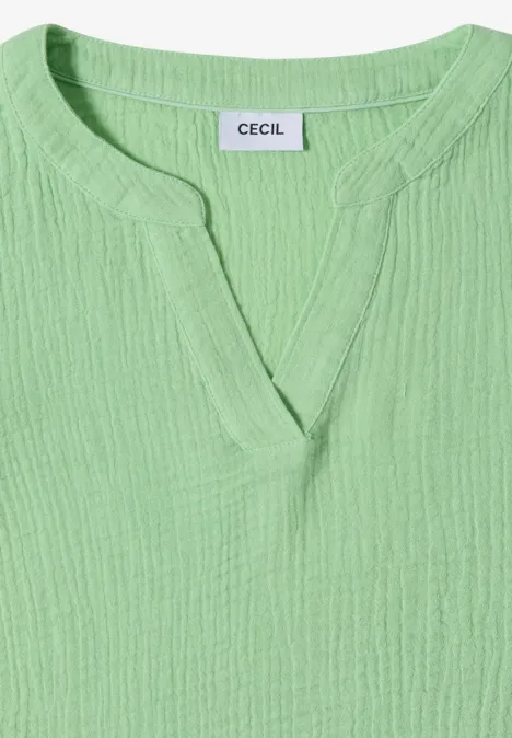 3/4-Arm Bluse in Musselin-Qualität juicy lime