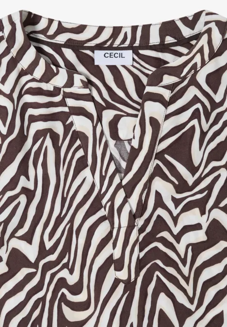 Zebra-Print-Bluse in Schwarz und Weiß von CECIL.