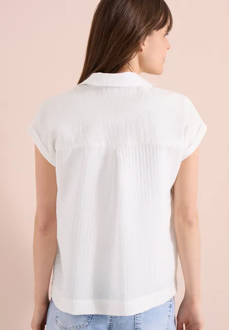 Dropped Shoulder Bluse mit Struktur vanilla white Dropped Shoulder Bluse mit Struktur vanilla white