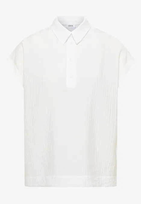 Dropped Shoulder Bluse mit Struktur vanilla white Dropped Shoulder Bluse mit Struktur vanilla white