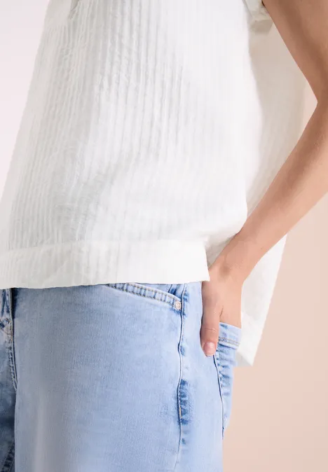 Dropped Shoulder Bluse mit Struktur vanilla white Dropped Shoulder Bluse mit Struktur vanilla white