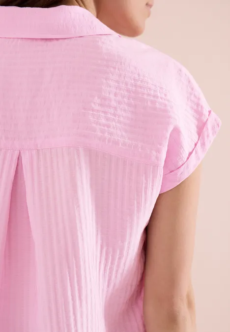 Dropped Shoulder Bluse mit Struktur light blush rose