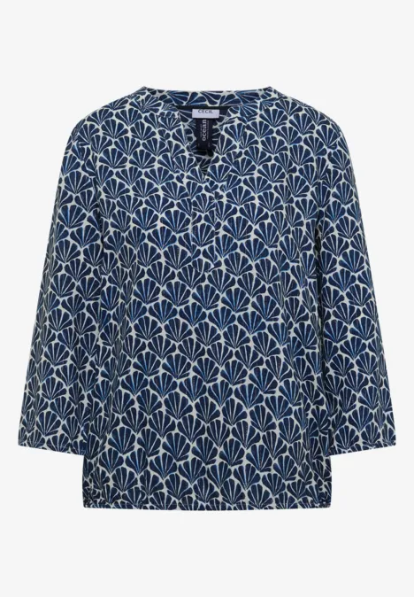 3/4-mouwen blouse met glitterdetails universal blue