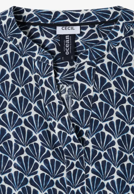 3/4-mouwen blouse met glitterdetails universal blue