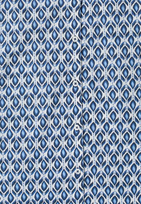 Blouse met korte mouwen en minimale print universal blue