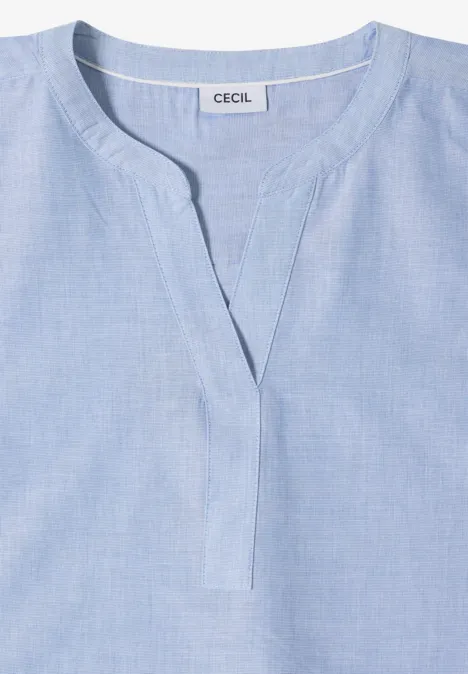Kurzarm Bluse in Chambrayqualität blouse blue