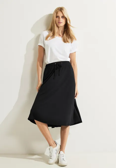 Rok in effen kleur Black