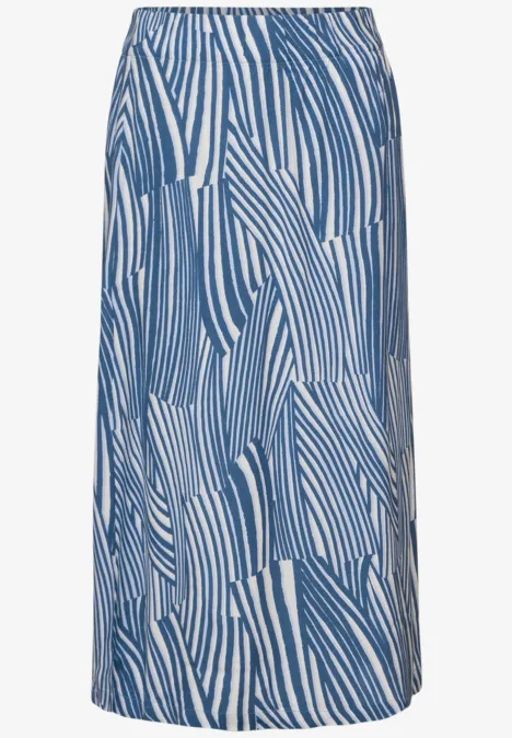 Print Crepe Rock soft light blue