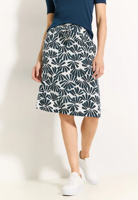 Jupe En Jean Midi Street One - Taille Haute, Fente Avant, Coton Stretch - Parfait Pour Un Look Chic Et Confortable