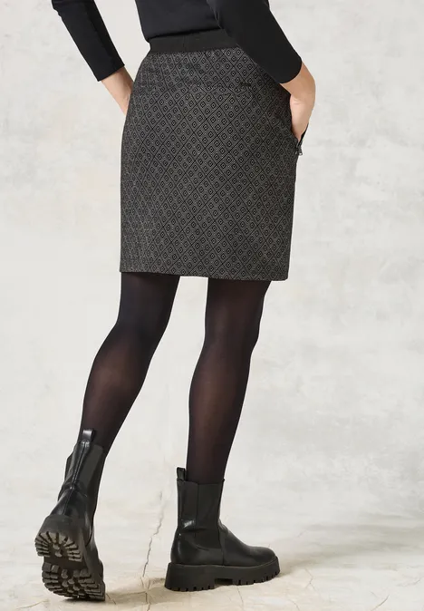 Gemusterter Joggskirt Black