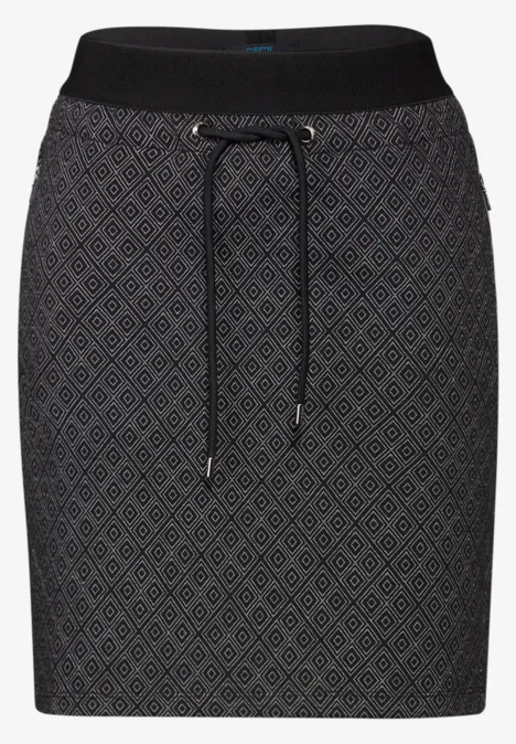 Gemusterter Joggskirt Black