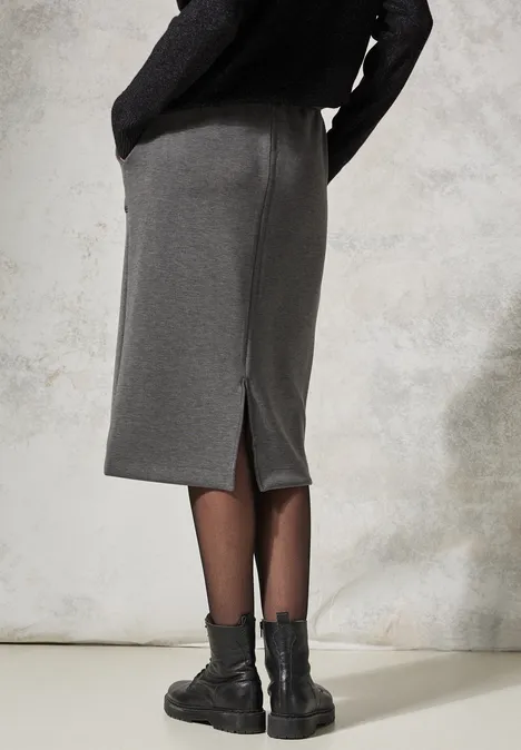 Silk-touch Midi-Rock flint grey melange