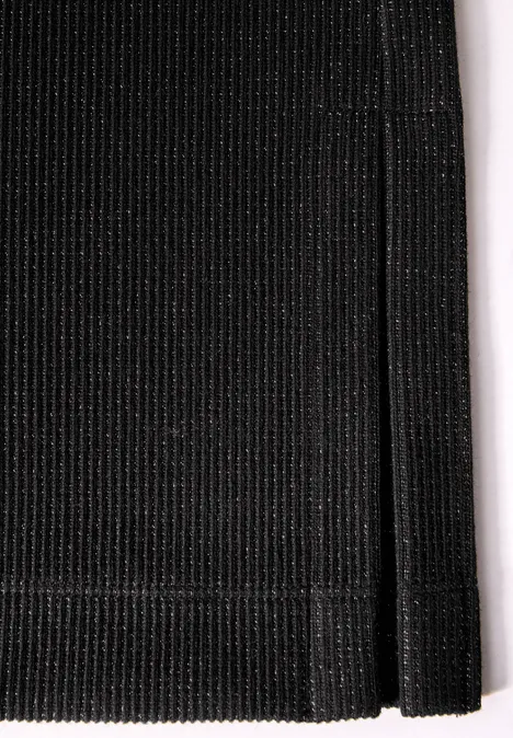 Rock mit Glitzerdetails black melange Rock mit Glitzerdetails black melange