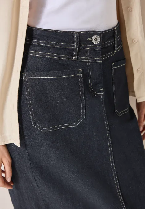 Midi Jeansrock rinsed wash