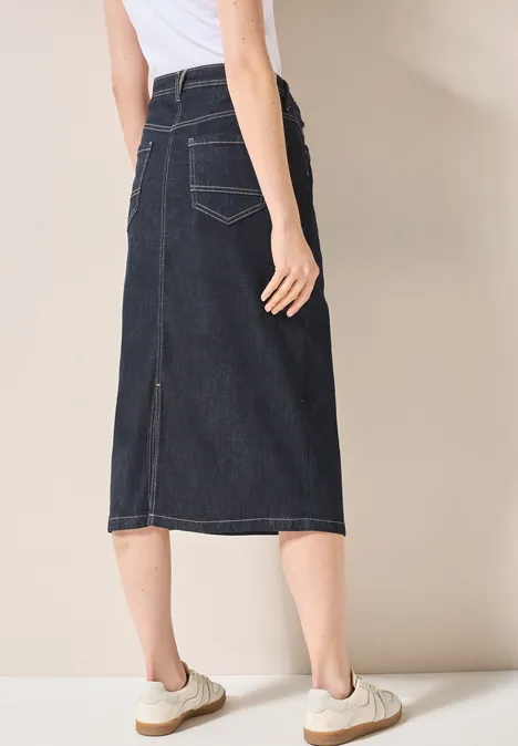 Midi Jeansrock rinsed wash