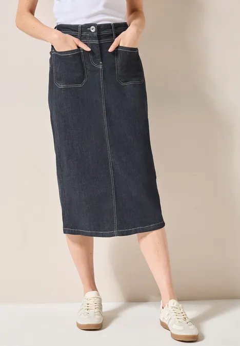 Midi Jeansrock rinsed wash
