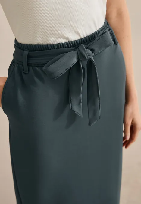 Rock mit Gürtel slate khaki