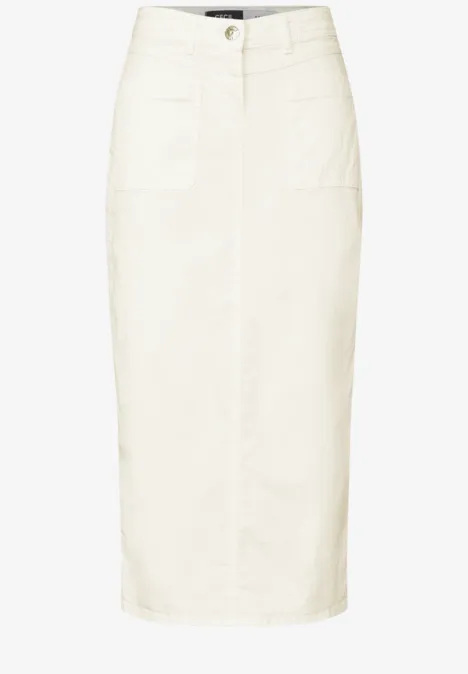 Midi Jeansrock vanilla white