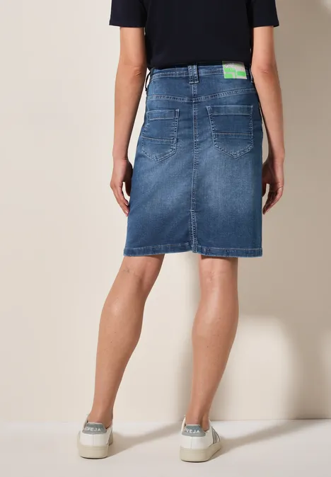 Jeansrock light blue wash