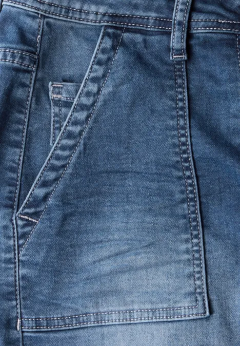 Jeansrock light blue wash