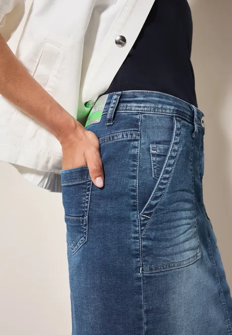 Jeansrock light blue wash
