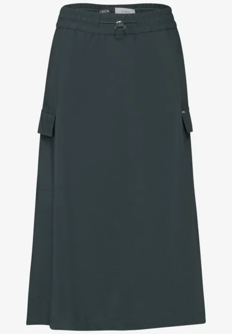 Leichter Midi-Rock slate khaki