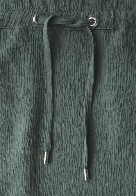 Crepe Rock in A-Linie dark balmy khaki