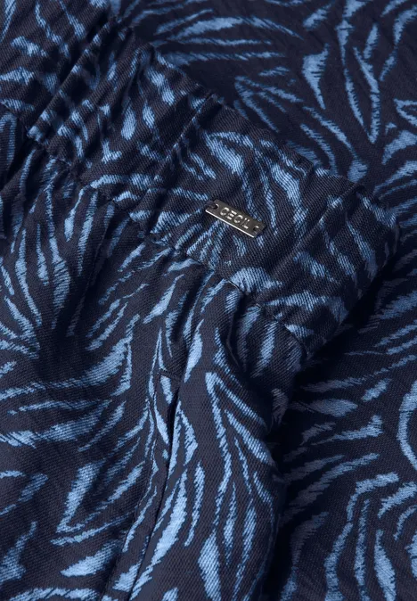 Gemusterter Rock urban navy blue