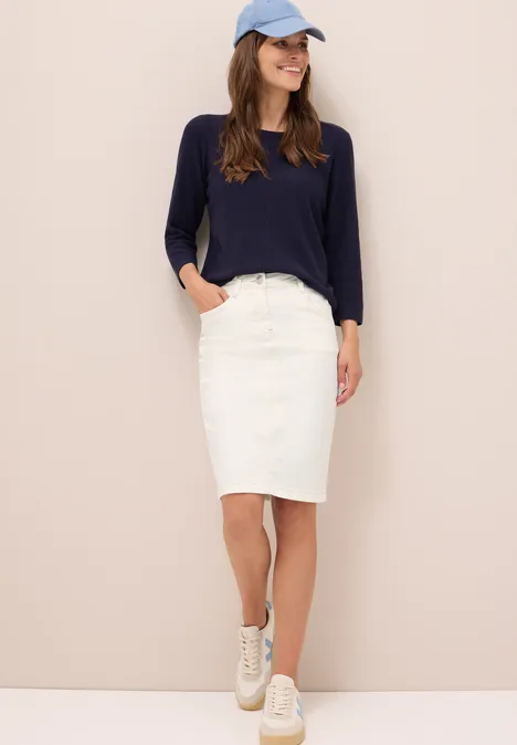 Jeansrock light beige