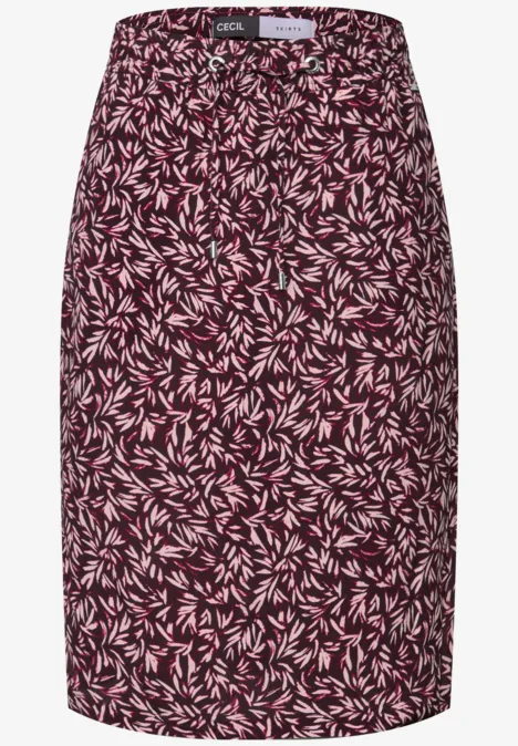 Gemusterter Rock mulberry red