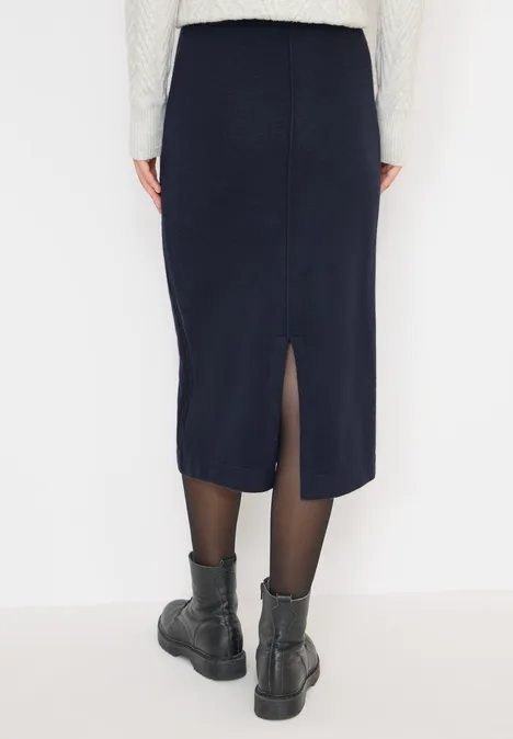 Rok met gestructureerde details urban dark blue