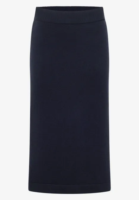 Rok met gestructureerde details urban dark blue