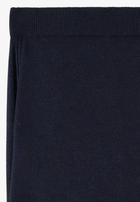 Rok met gestructureerde details urban dark blue